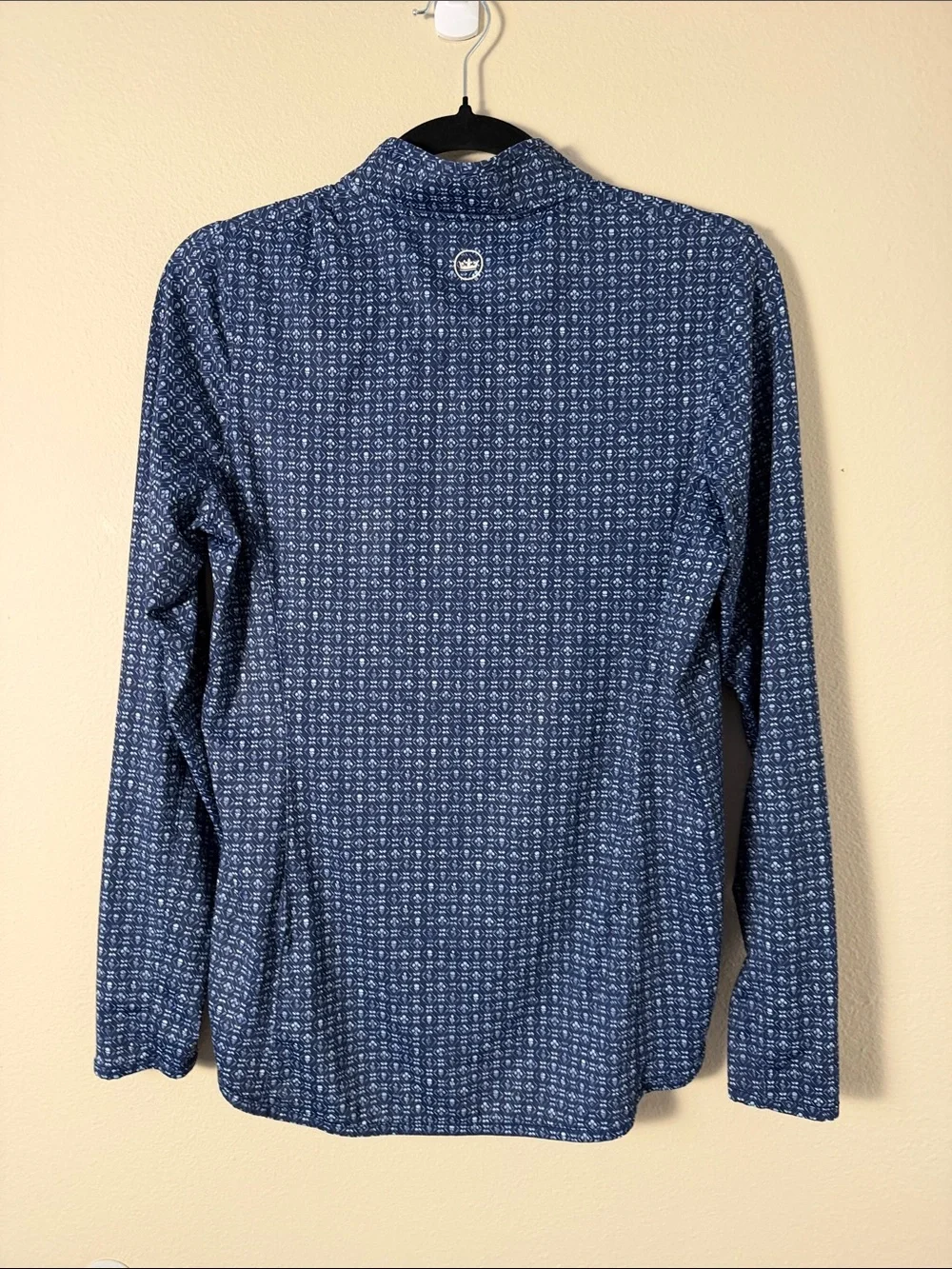 Peter Millar Women's Quarter Zip Blue Pattern Top 124th US Open Pinehurst Size S - Picture 3 of 9